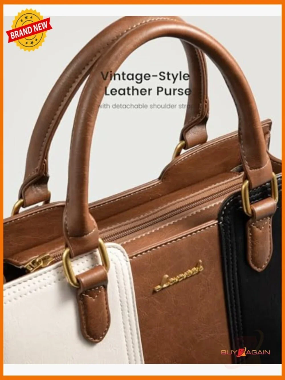 Vintage Leather Satchel Handbag Crossbody Work Tote